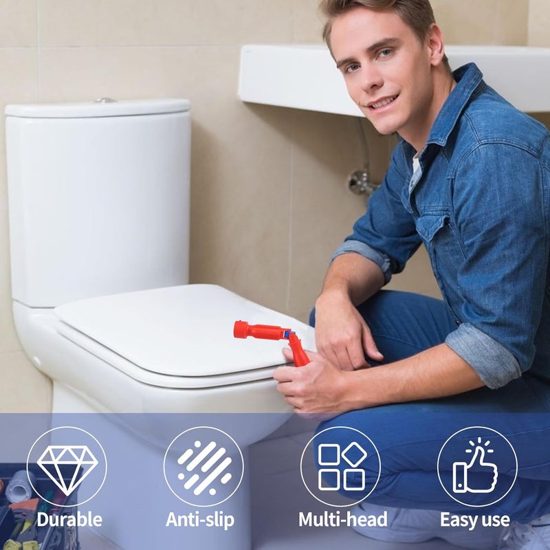 linbenanono Toilet Seat Fitting Tool, 10/13/17mm Toilet Seat Repair Wrench, Professional Universal Plastic High-Strength Installation Tool - Image 3